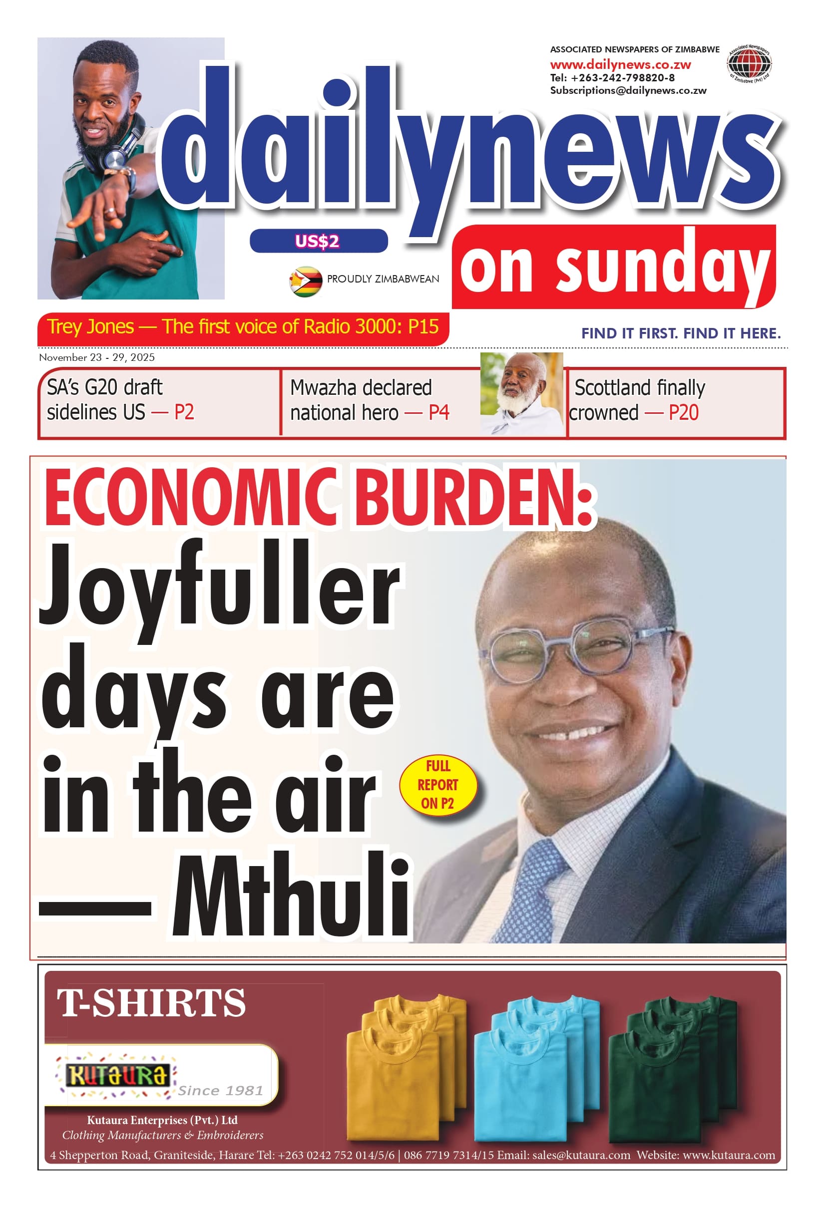 Sunday 23 November 2025